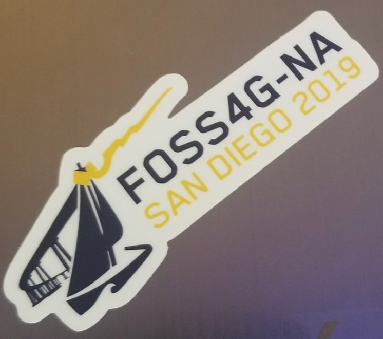 New sticker design at FOSS4G